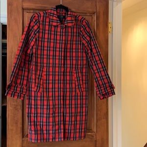 J. Crew Plaid Trench Coat